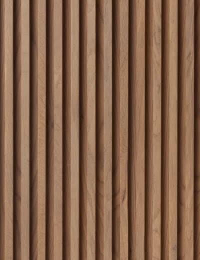 Fluted oak panelling, Villa Dubai Hills