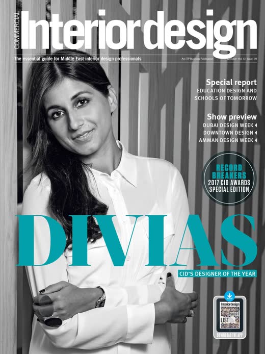 Commercial Interior Design magazine cover featuring Sneha Divias